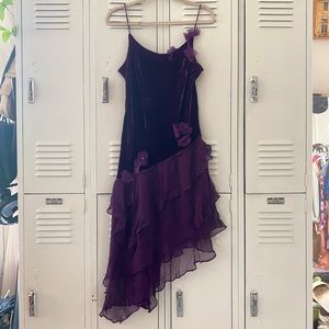 Vintage Silk and Velvet Dress